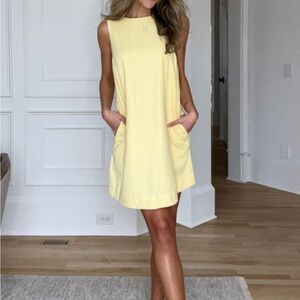 Abercrombie and Fitch Butter Yellow Linen Dress Small
